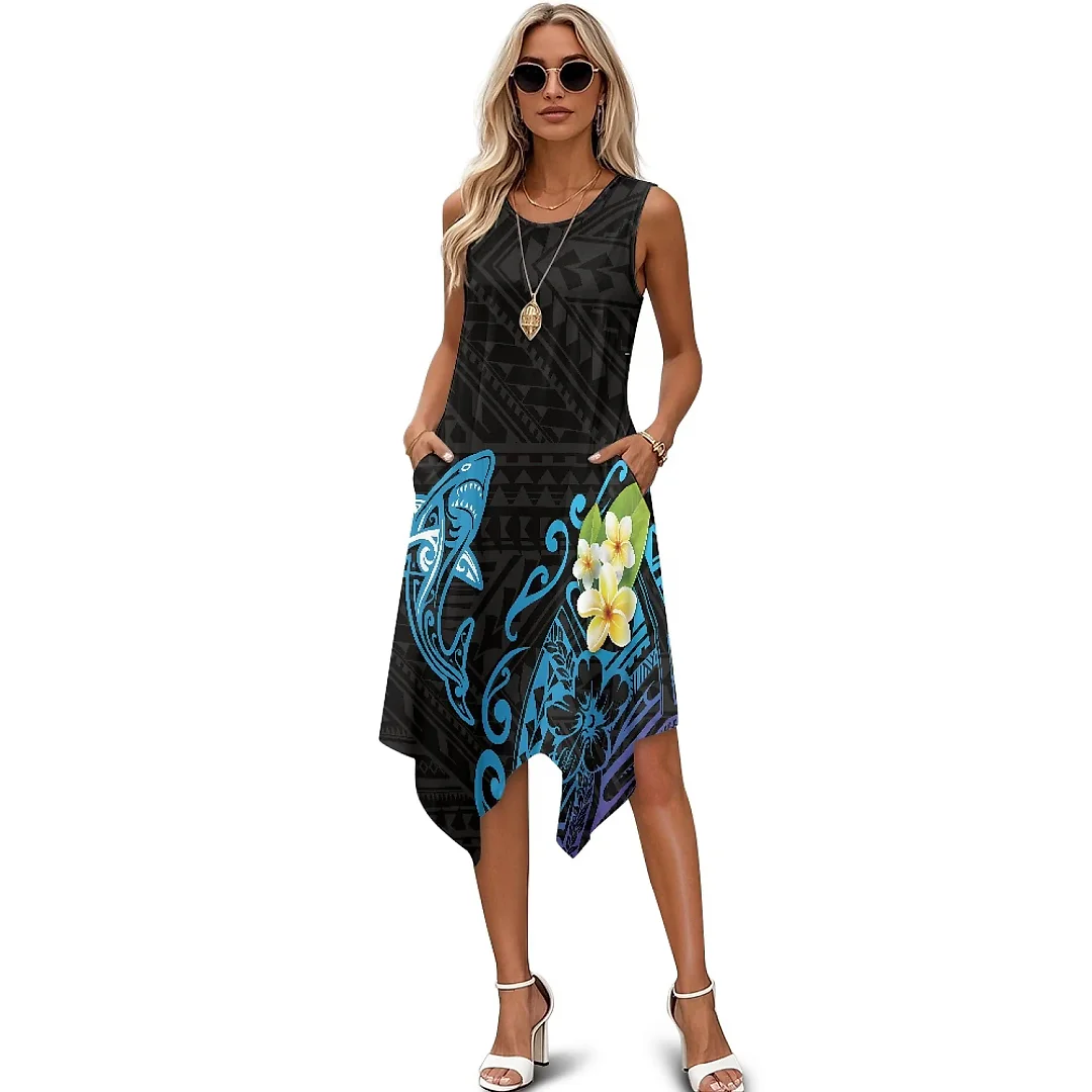 Kirablend Tessa Tropical-Print Tank Midi Dress
