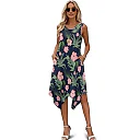 Kirablend Tessa Tropical-Print Tank Midi Dress