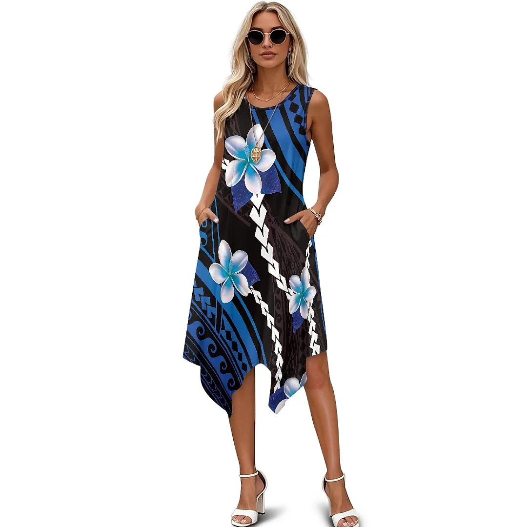 Kirablend Tessa Tropical-Print Tank Midi Dress