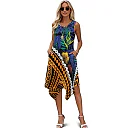 Kirablend Tessa Tropical-Print Tank Midi Dress