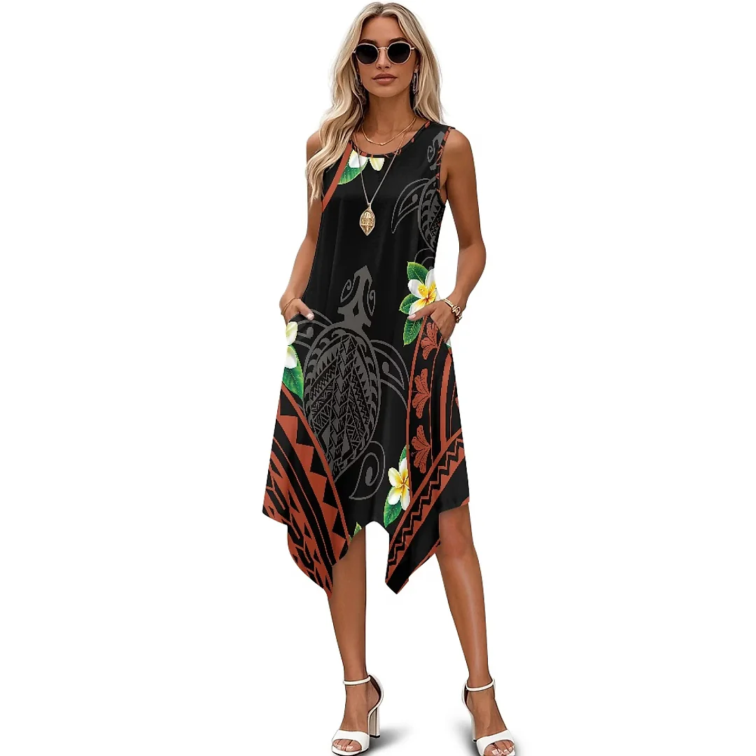 Kirablend Tessa Tropical-Print Tank Midi Dress