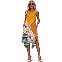 Kirablend Tessa Tropical-Print Tank Midi Dress
