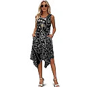 Kirablend Tessa Tropical-Print Tank Midi Dress