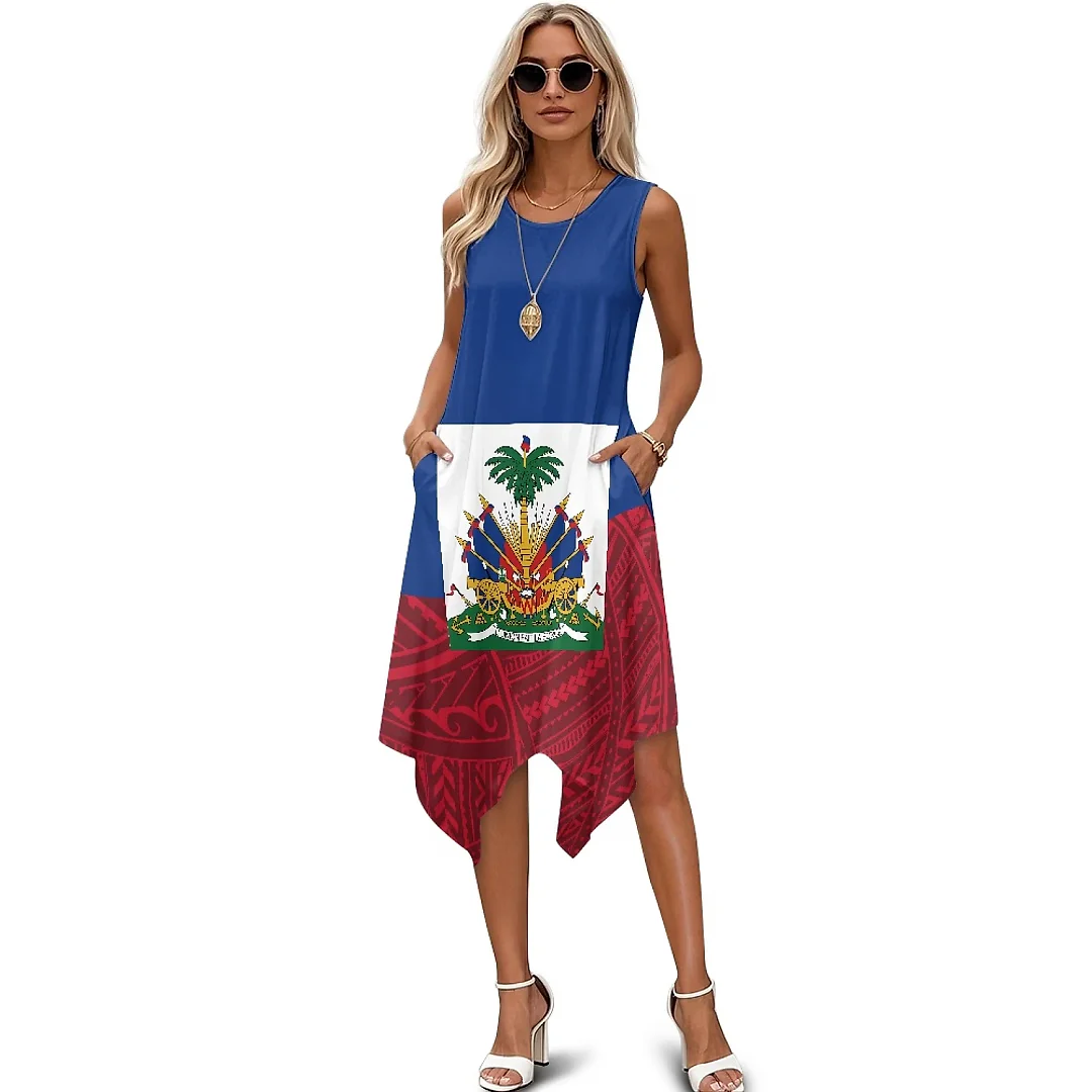 Kirablend Tessa Tropical-Print Tank Midi Dress