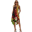 Kirablend Tessa Tropical-Print Tank Midi Dress