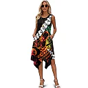 Kirablend Tessa Tropical-Print Tank Midi Dress