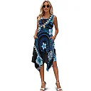 Kirablend Tessa Tropical-Print Tank Midi Dress