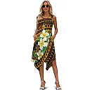 Kirablend Tessa Tropical-Print Tank Midi Dress