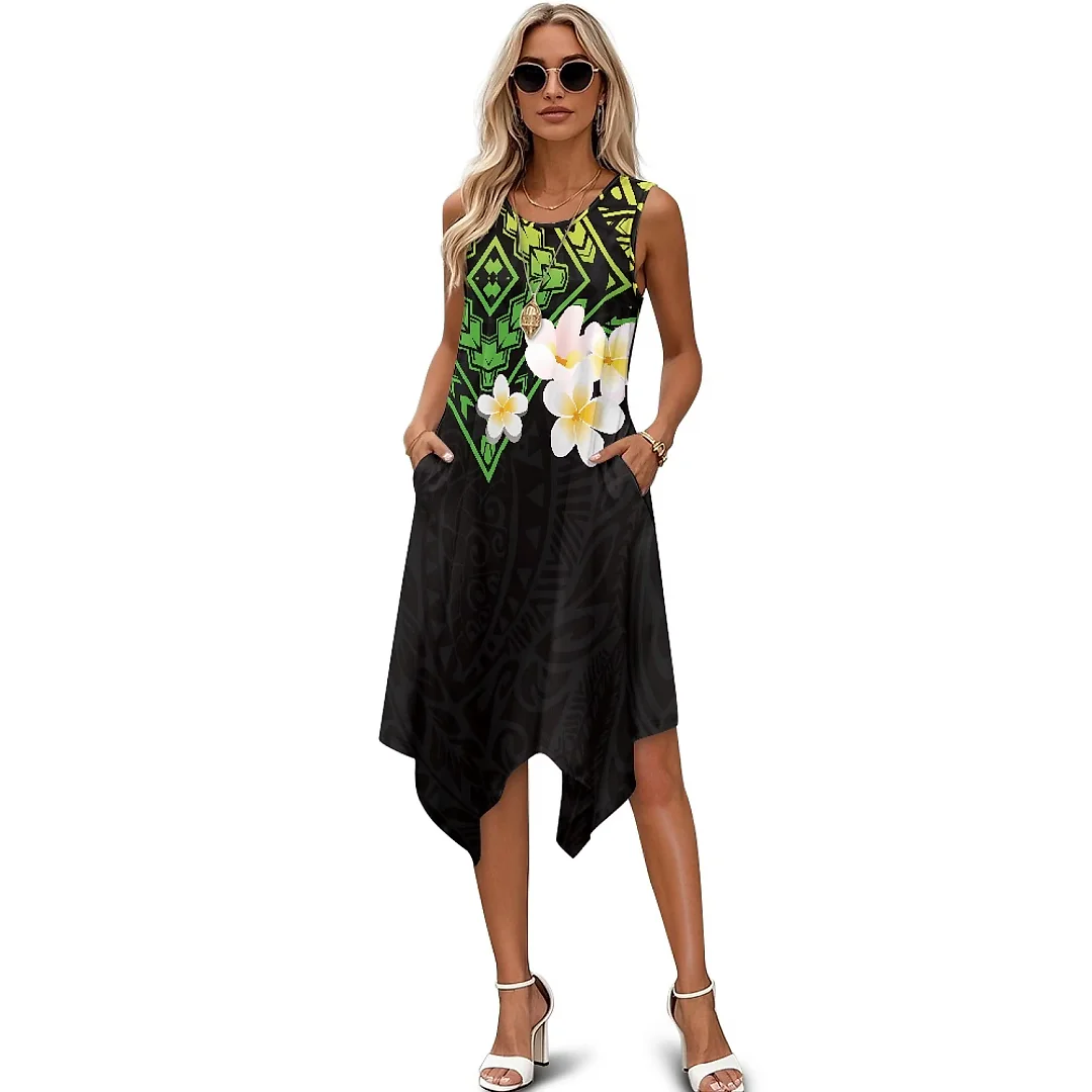 Kirablend Tessa Tropical-Print Tank Midi Dress