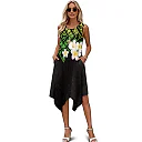 Kirablend Tessa Tropical-Print Tank Midi Dress