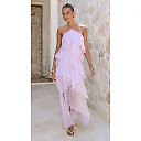Kirablend Vela Halter Backless Peplum Maxi Dress