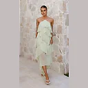 Kirablend Vela Halter Backless Peplum Maxi Dress
