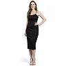 Kirablend Vesper Shimmer Twist-Back Midi Sheath Dress
