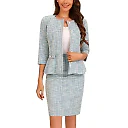 Kirablend Wren Tweed Jacket & Pencil Skirt Two-Piece Set