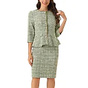 Kirablend Wren Tweed Jacket & Pencil Skirt Two-Piece Set