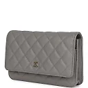 CC Wallet on Chain WOC Grey Caviar Light Gold Hardware