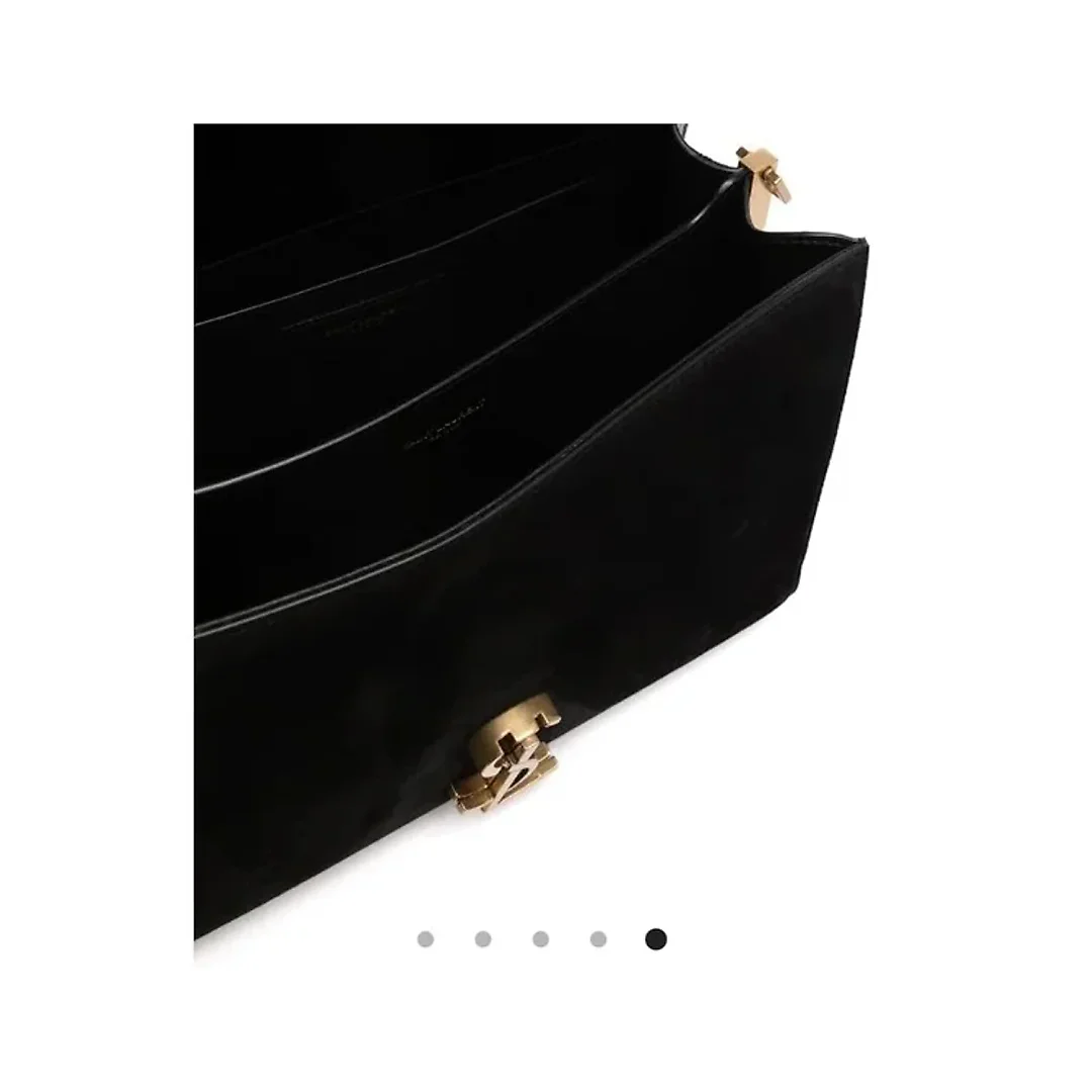 Y Cassandra Medium Top Handle Bag in Shiny Leather