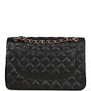 CC Jumbo Classic Double Flap Bag Black Caviar Gold Hardware