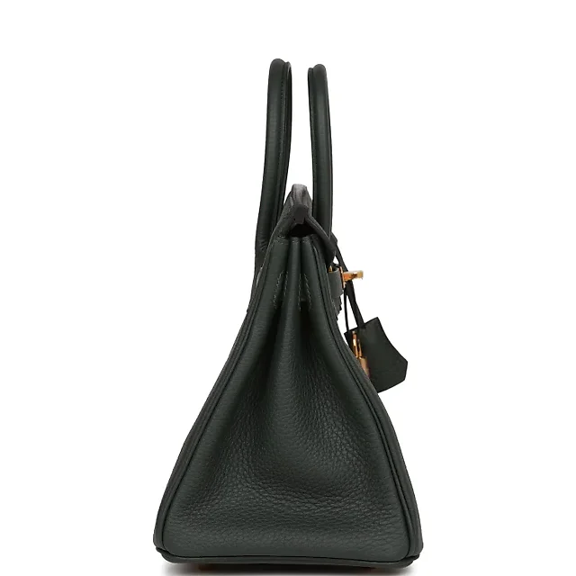 H Birkin 25 Vert Fonce Togo Gold Hardware