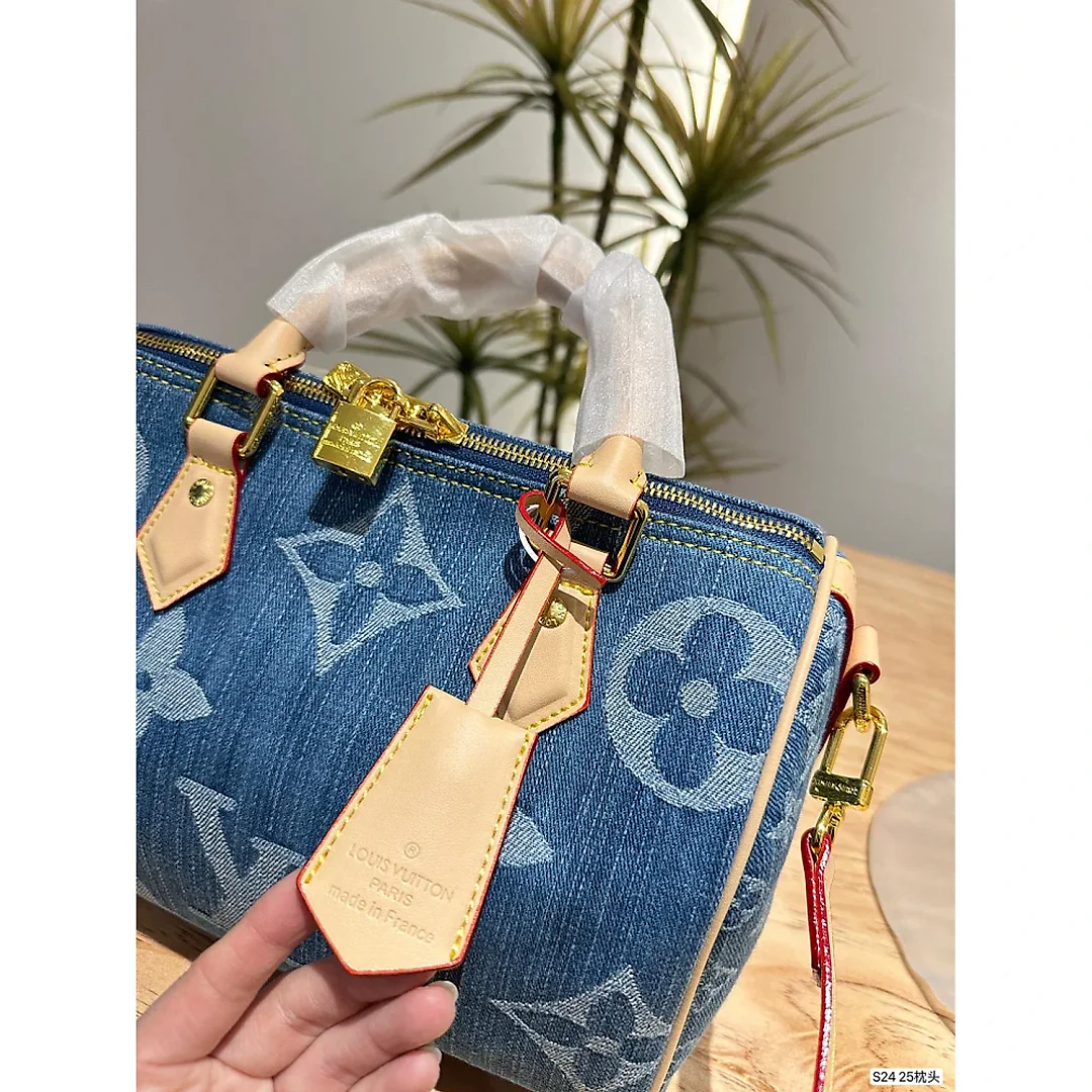Louis new arrival denim speedy 25 bag