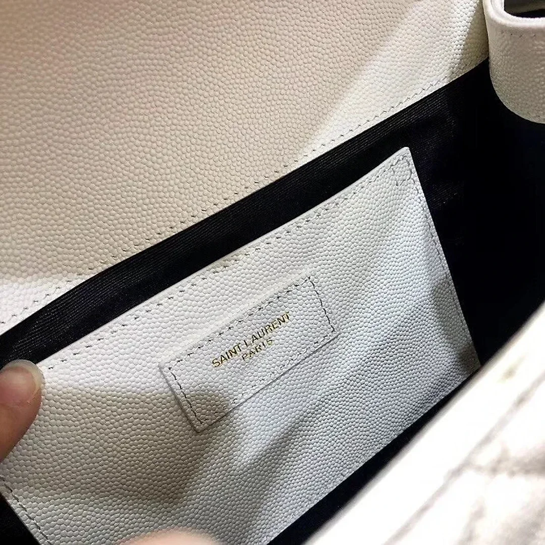 Y ENVELOPE MEDIUM BAG IN MIX MATELASS�� GRAIN DE POUDRE EMBOSSED LEATHER