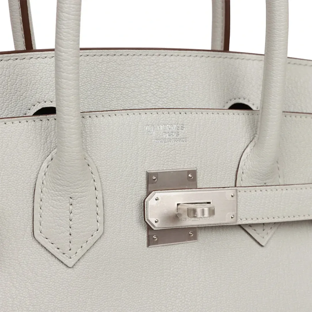 H Special Order (HSS) Birkin 30 Gris Perle Verso Chevre Brushed Palladium Hardware