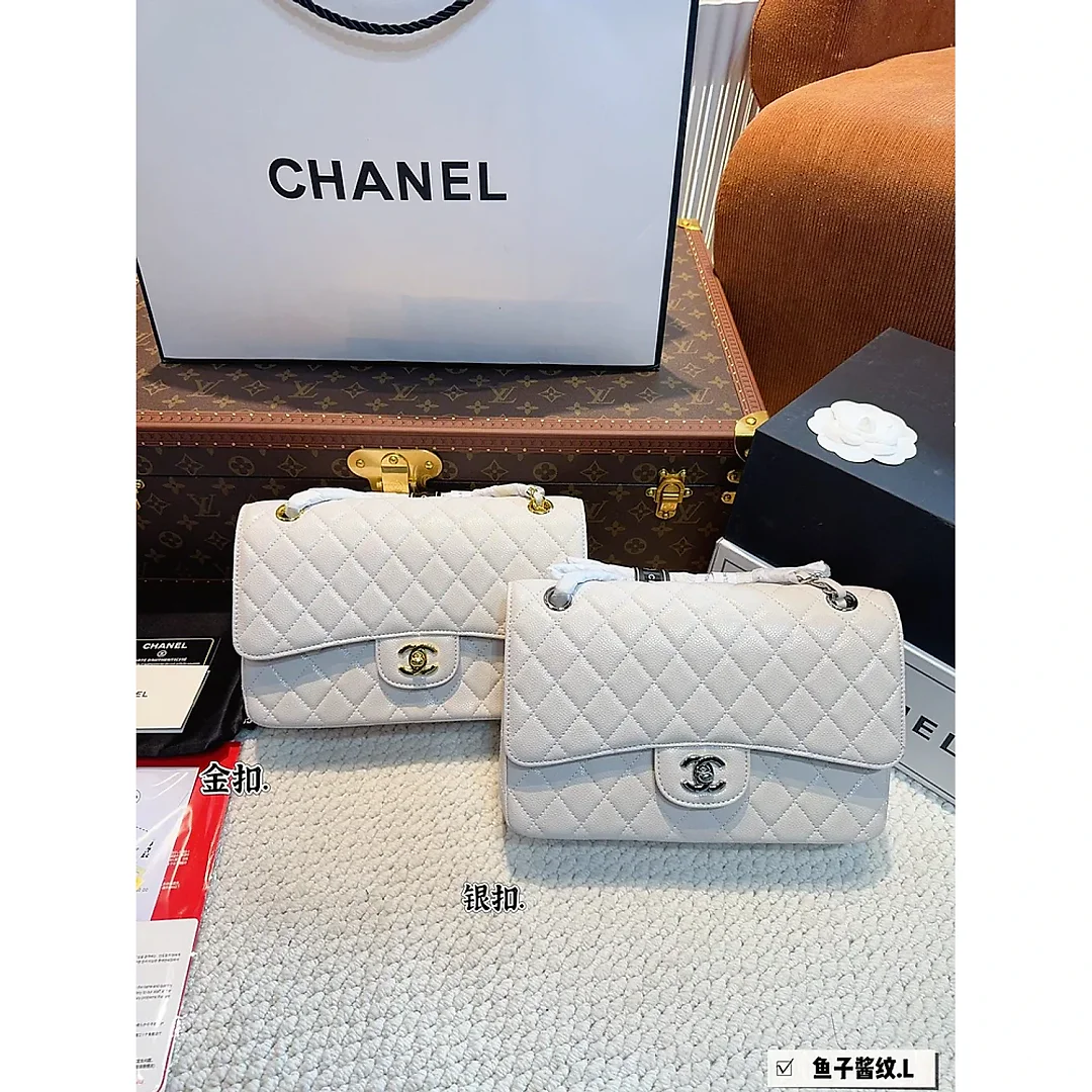 CC new arrival cf bag caviar leather size; 26*6*17cm