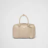 PP Medium antique nappa leather top handle bag – Desert Beige