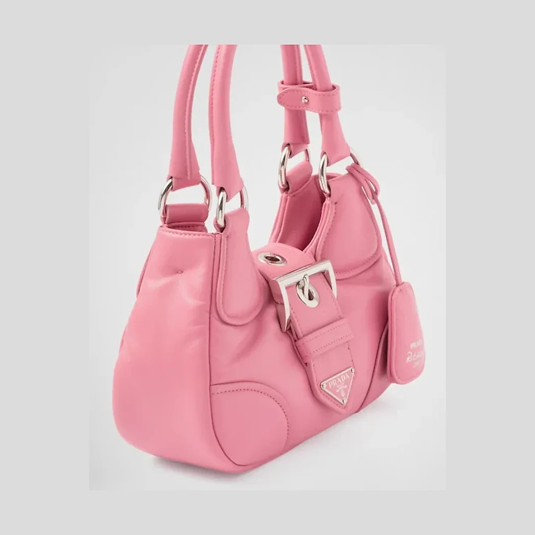 PP Moon padded nappa-leather bag – Geranium Pink
