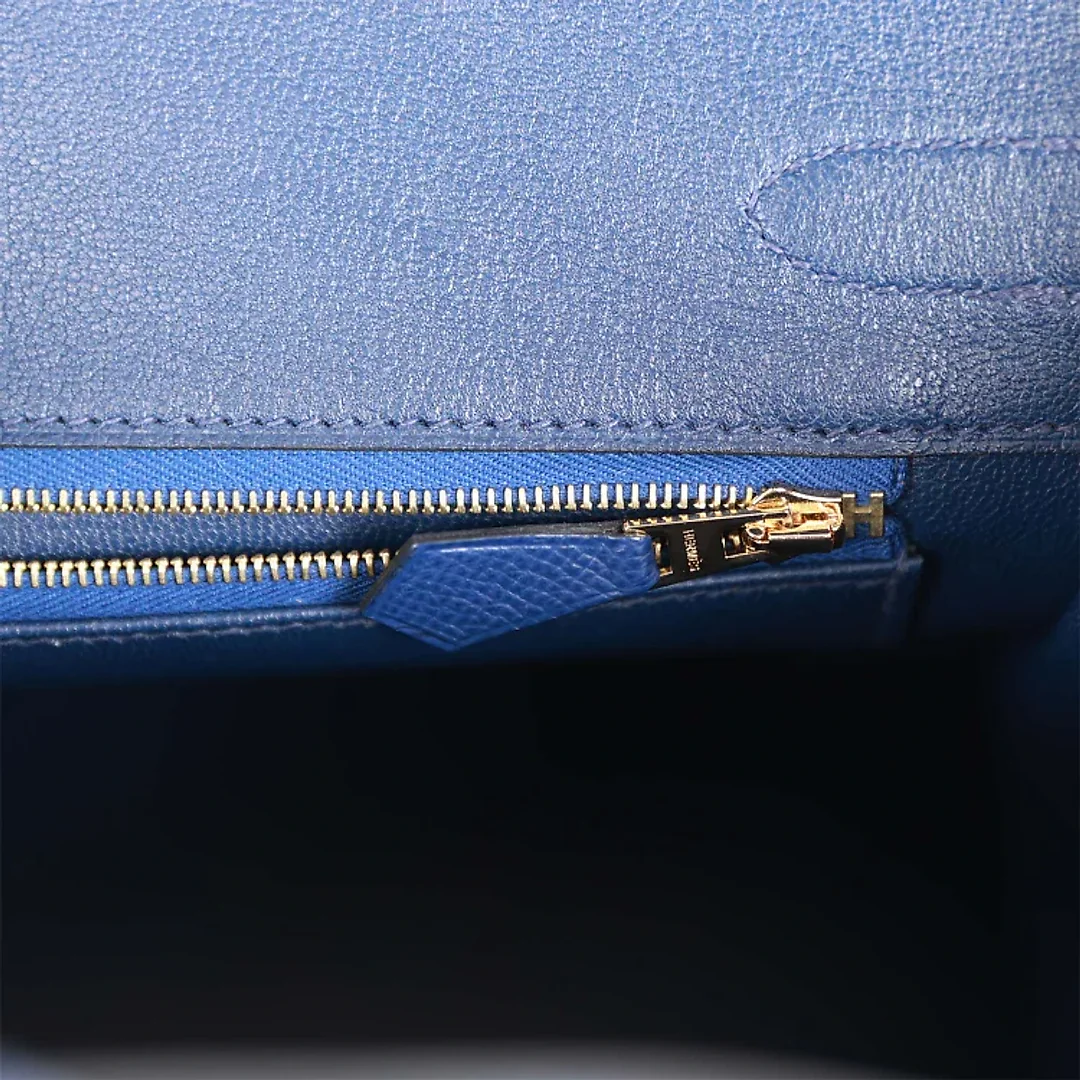 H Birkin 30 Bleu Saphir Epsom Gold Hardware