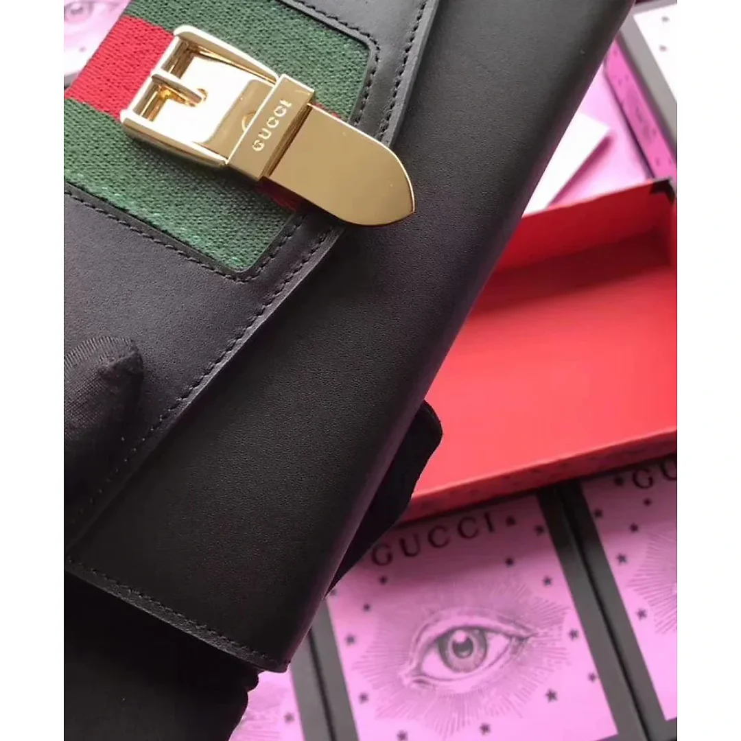 GG Sylvie leather continental wallet 476084