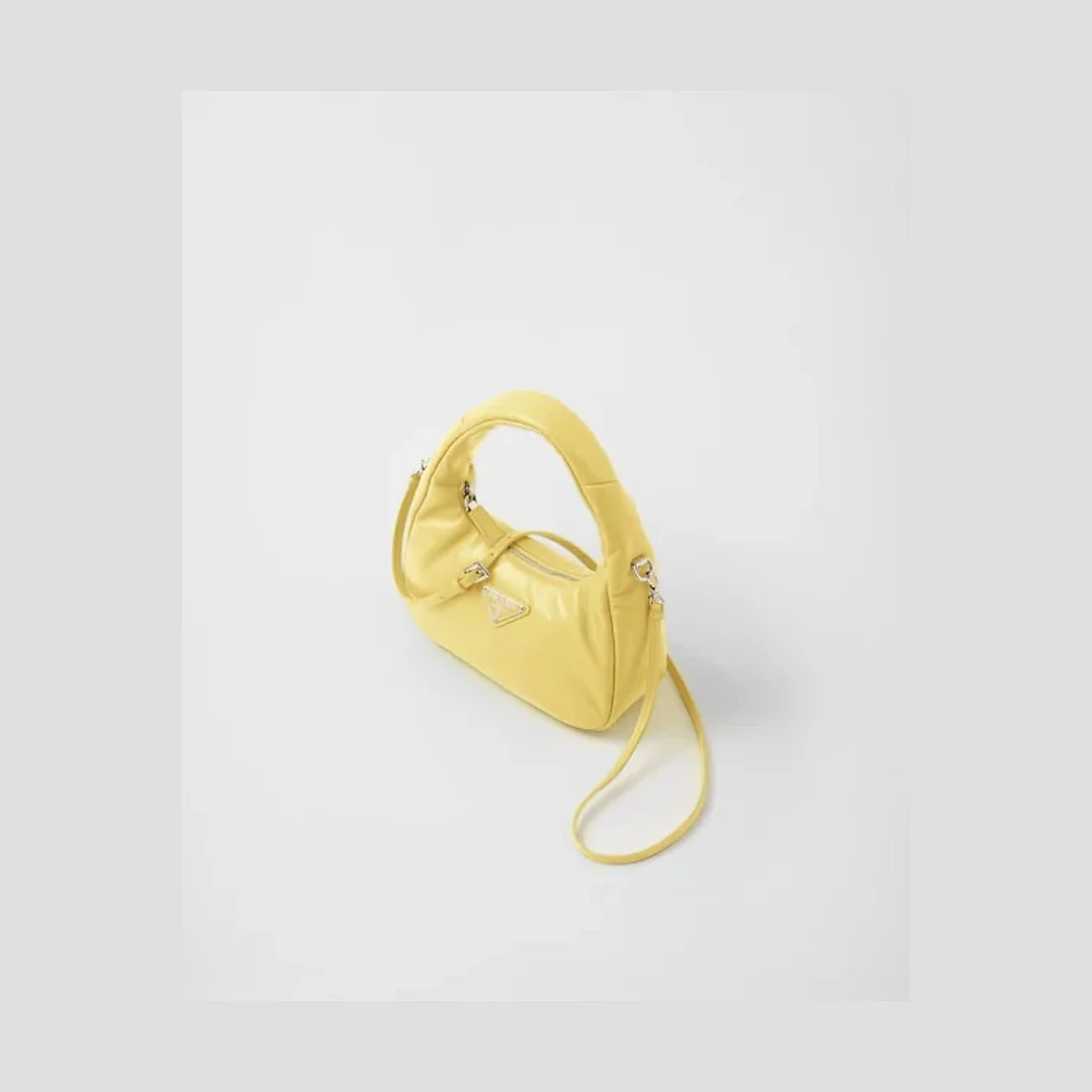 PP Soft padded nappa leather mini-bag – Citron Green