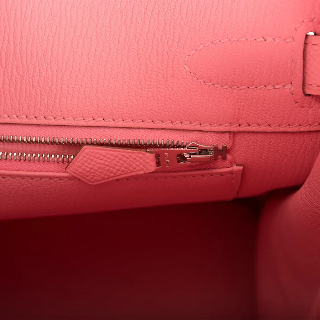 H Birkin 30 Rose Confetti Epsom Palladium Hardware