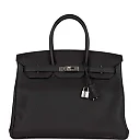 H Birkin 35 Black Togo Palladium Hardware
