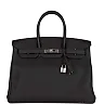 H Birkin 35 Black Togo Palladium Hardware