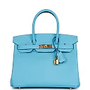 H Birkin 30 Celeste Epsom Gold Hardware