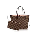 L N41603 Neverfull MM Shoulder Bag Damier Ebene Canvas