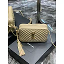 Y Lou Camera Bag Beige With Gold Toned Hardware