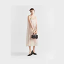 PP Small antique nappa leather top handle bag – Black