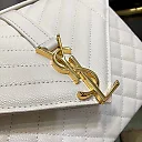 Y ENVELOPE MEDIUM BAG IN MIX MATELASS�� GRAIN DE POUDRE EMBOSSED LEATHER