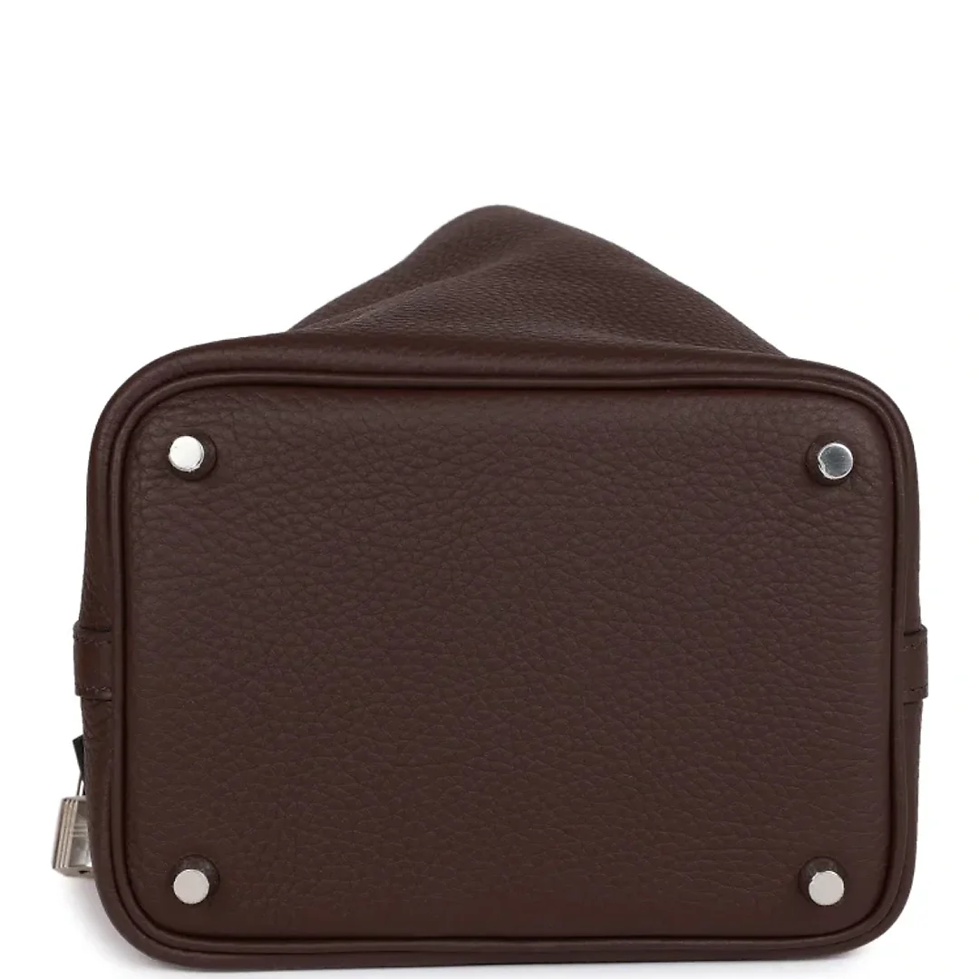 H Eclat Picotin Lock 18 Rouge Sellier Clemence Palladium Hardware