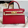 H Kelly Sellier 20 Rouge Piment Epsom Gold Hardware
