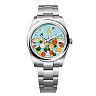 2023 Release Rolex Oyster Perpetual 41, Turquoise blue, Celebration motif dial, Oyster bracelet, Oystersteel Watch 124300