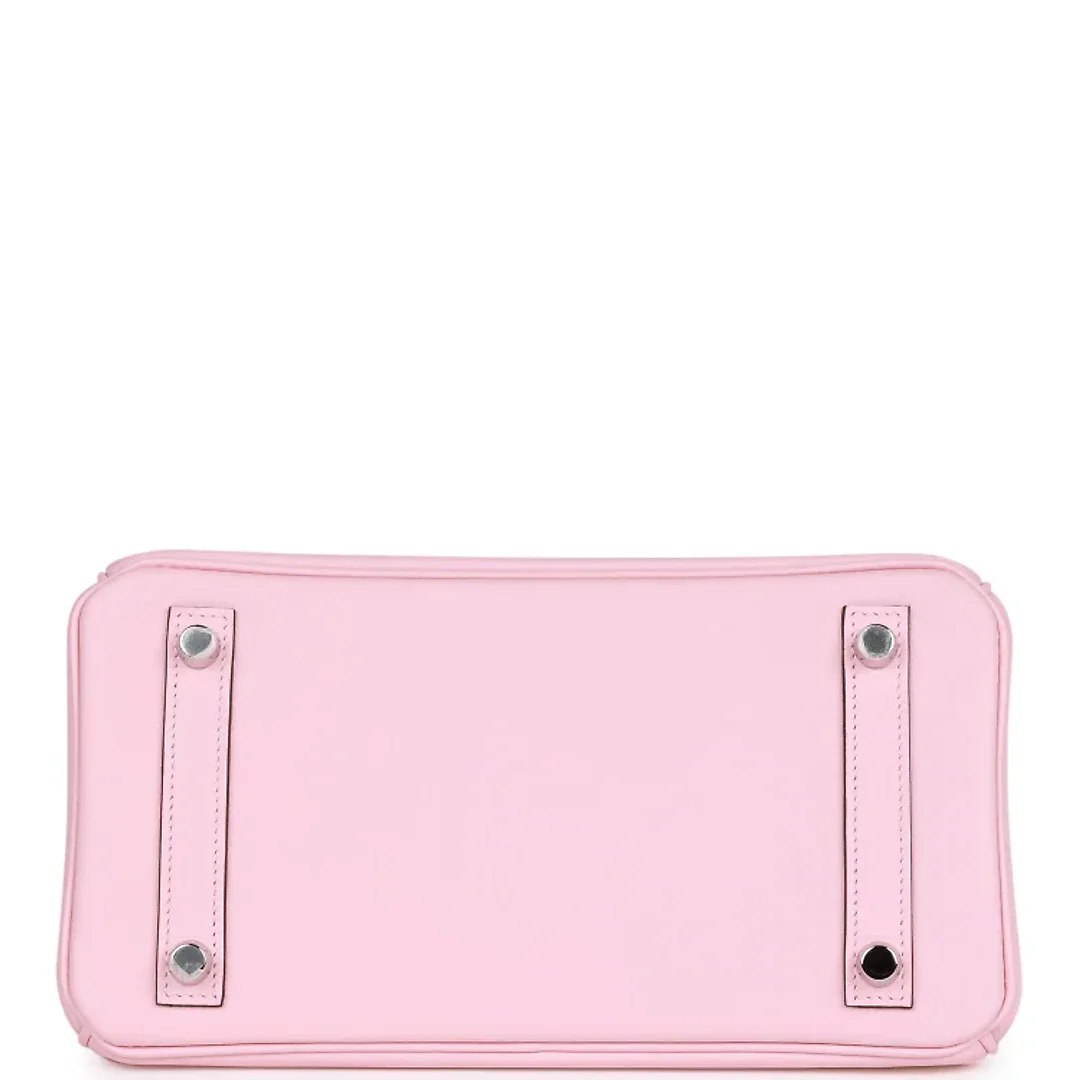H Birkin 25 Rose Sakura Swift Palladium Hardware