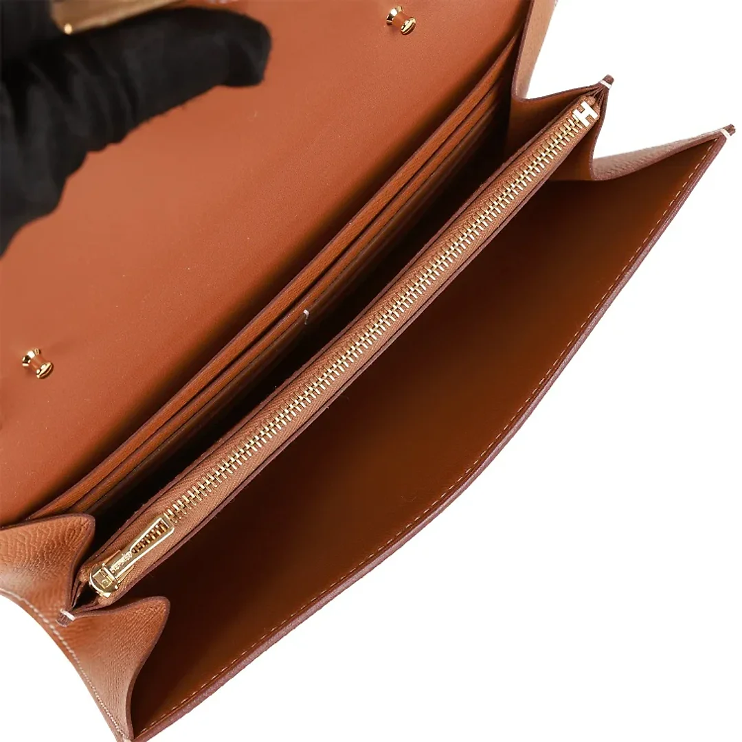H Constance Wallet To Go Gold Epsom Gold Hardware