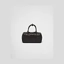 PP Small antique nappa leather top handle bag – Black