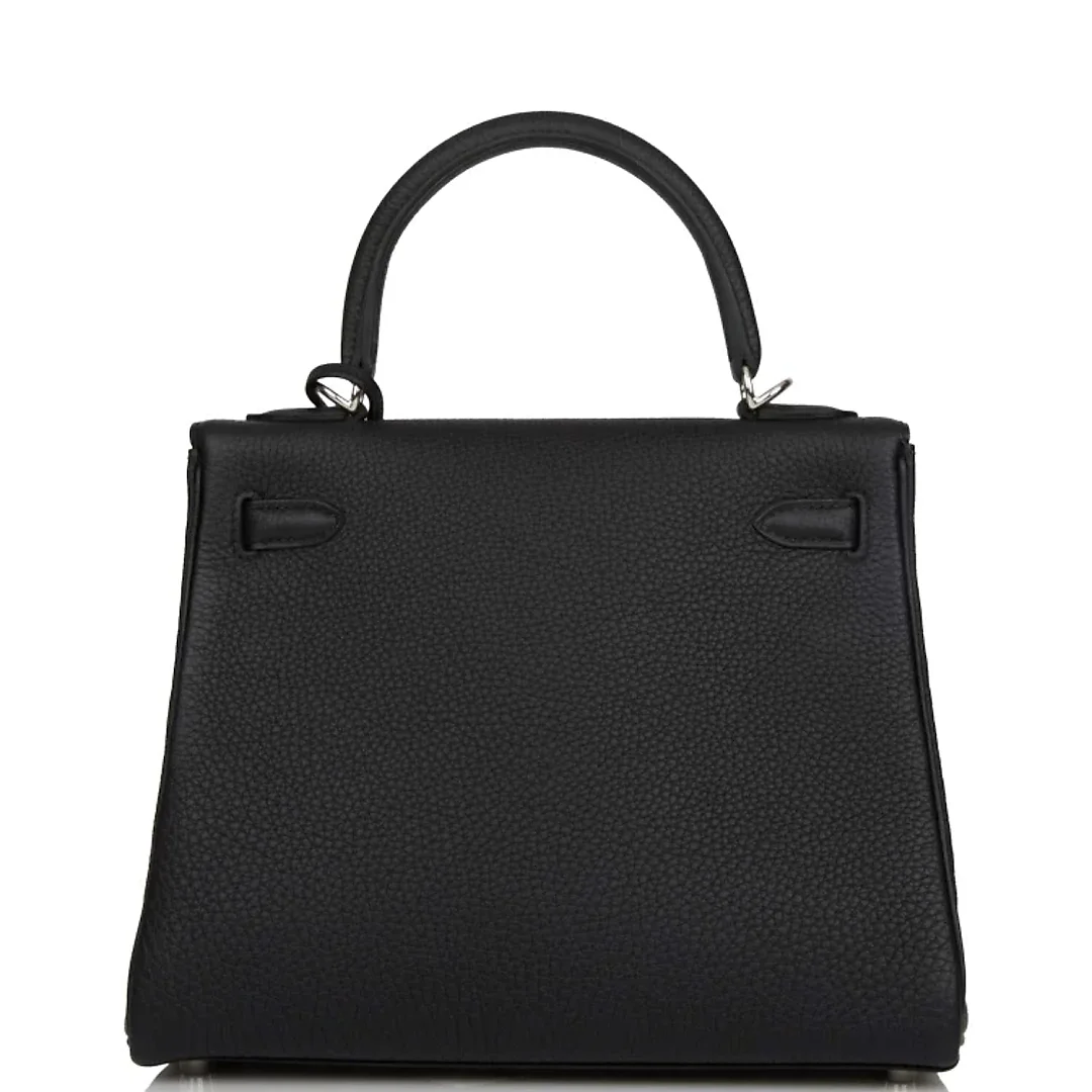 H Kelly Retourne 25 Black Togo Palladium Hardware