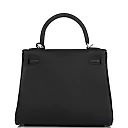 H Kelly Retourne 25 Black Togo Palladium Hardware
