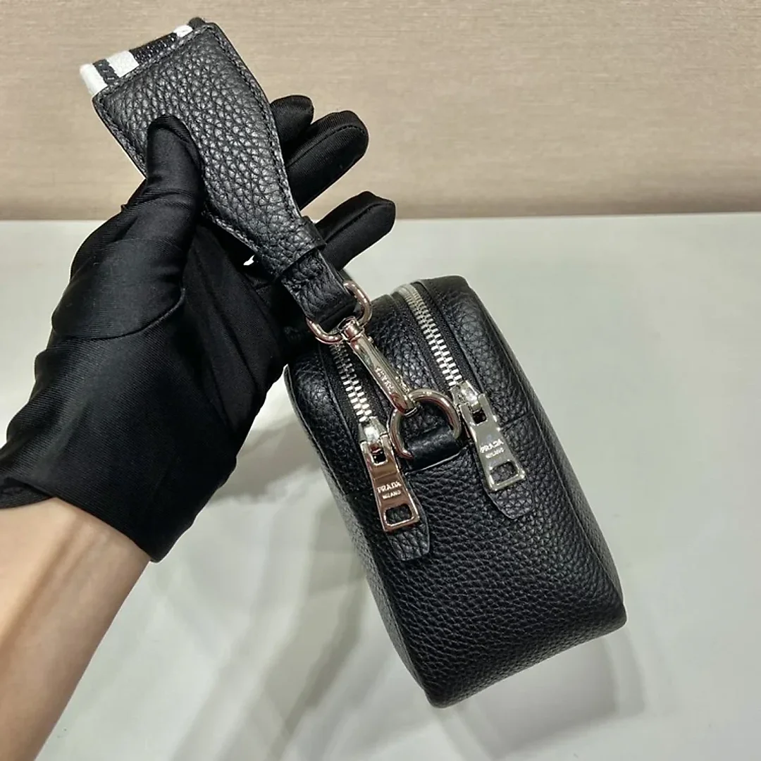 Pra Bag With Shoulder Strap Black For Women, Women’s Bags 8.6in/22cm 1BH082_2DKV_F0002_V_3OM