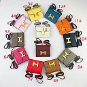 H Constance empson leather bag size:13*11.8cm